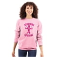 thumbnail image 1 of Breast Cancer Surviving & Thriving Women Crewneck Sweatshirt Brisco Brands S, 1 of 6