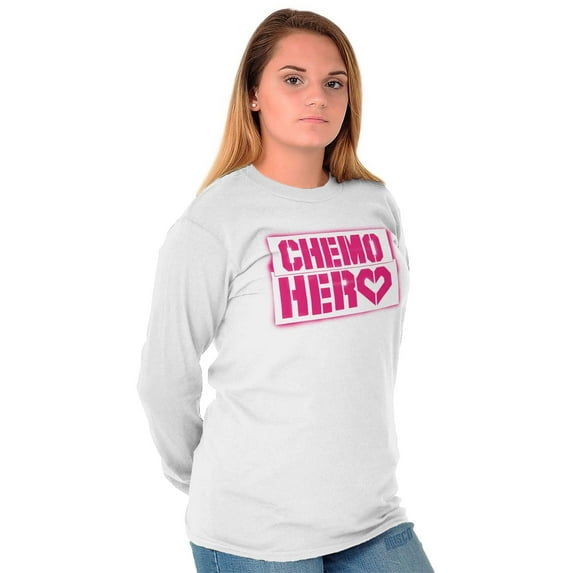 Breast Cancer Survivor Fighter Awareness Women's Long Sleeve T Shirt Brisco Brands