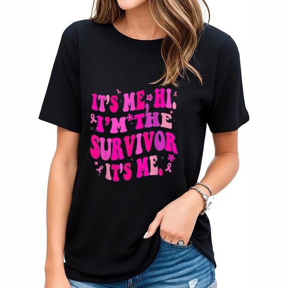 Breast Cancer Survivor For Women Breast Cancer Awareness T Shirt Black 2X-Large