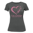 thumbnail image 1 of Breast Cancer Survivor Heart Butterflies Women's T-shirt, S, Charcoal, 1 of 6
