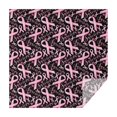 thumbnail image 1 of Breast Cancer Survivor Pink Ribbon Black Square Tablecloth,Waterproof Square Table Cover,Wipeable Spillproof Washable Table Cover for Home Kitchen Party Decor 52"x52"(132x132cm), 1 of 6