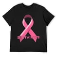 thumbnail image 1 of Breast Cancer Survivor Pink Ribbon Gift Design for Women T Shirt Black M, 1 of 5