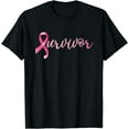 thumbnail image 1 of Breast Cancer Survivor Pink Ribbon Recovery T-Shirt, 1 of 4