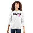 thumbnail image 1 of Breast Cancer Survivor Pink Ribbon Women Plus Size Crewneck Sweatshirt Brisco Brands 4X, 1 of 5