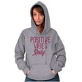 thumbnail image 1 of Breast Cancer Survivor Positive Vibes Hoodie Sweatshirt Women Brisco Brands S, 1 of 6