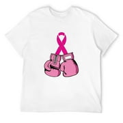 TMANI Breast Cancer Survivor Shirts For Men Pink Ribbon T Shirts Sleeveless Tshirt Tees Funny Gifts White 2X-Large