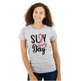 thumbnail image 1 of Breast Cancer Survivor Slay Every Day Womens Fitted Plus Size Graphic Tee Brisco Brands 3X, 1 of 5