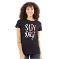 thumbnail image 1 of Breast Cancer Survivor Slay Every Day Womens Slim Fit Graphic Tee Brisco Brands S, 1 of 5