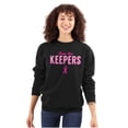 thumbnail image 1 of Breast Cancer These Are Keepers Women Crewneck Sweatshirt Brisco Brands M, 1 of 6