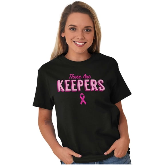 Breast Cancer These Are Keepers Women's Graphic T Shirt Tees Brisco Brands M