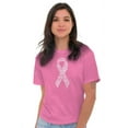 thumbnail image 1 of Breast Cancer Thoughts Prayers Ribbon Women's Plus Size Graphic Tee Brisco Brands 3X, 1 of 5