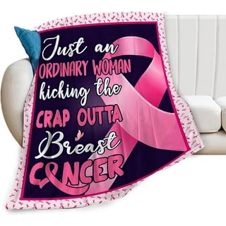 Pink ribbon fleece blanket hotsell
