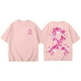 thumbnail image 1 of Cancer Top for Women Short Sleeved Pink Ribbon Printed Crew Neck T Shirt Loose Fit Fashion Vacation Y2k Blouses, 1 of 3
