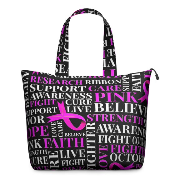 Breast Cancer Travel Tote Bags for Women Carry On,Large Weekender Bags for Women Travel,Multi Functional Duffle Bag for Work,Shopping,Sports