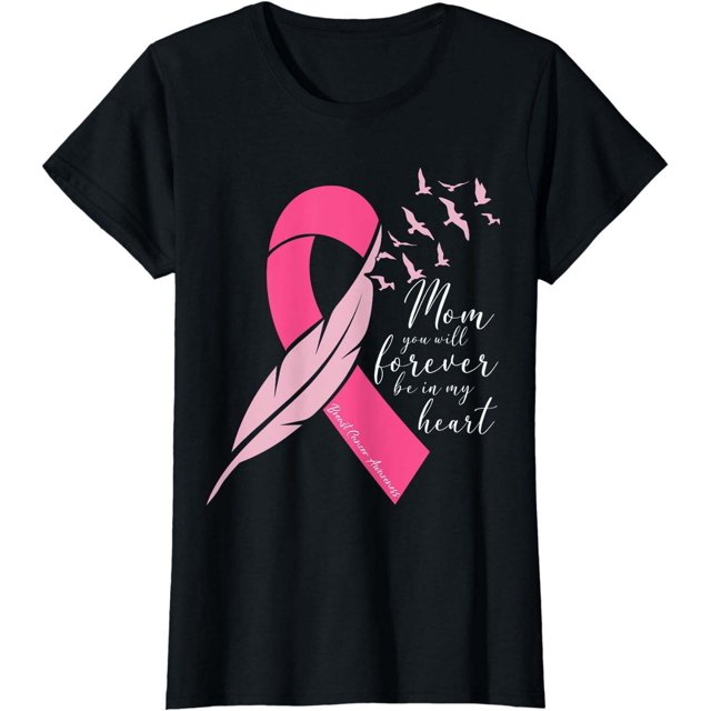 Breast Cancer Tribute Butterfly Pink T-Shirt - Remembering Mom's Legacy