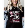 thumbnail image 1 of Breast Cancer Tshirt I Do Not Like Cancer Print Short Sleeve Shirt for Women, 1 of 4