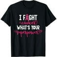 thumbnail image 1 of Breast Cancer Warrior Awareness Support Believe Superhero T-Shirt, 1 of 3