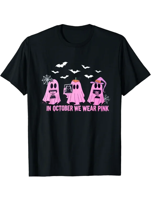 Breast Cancer X Ray Tech Radiology Ghost T Shirt Size S-5XL