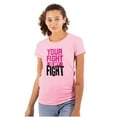 thumbnail image 1 of Breast Cancer Your Fight Is My Fight Womens Fitted Plus Size Graphic Tee Brisco Brands 2X, 1 of 5