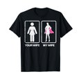 thumbnail image 1 of Breast Cancer Your Wife My Wife Hero Awareness Husband Men T-Shirt, 1 of 5