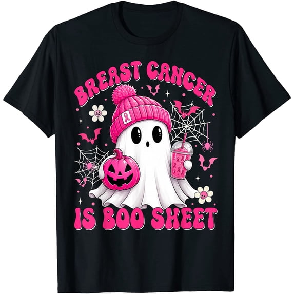 Breast Cancer is Boo Sheet Ghost Coffee Breast Cancer Girls T-Shirt ...