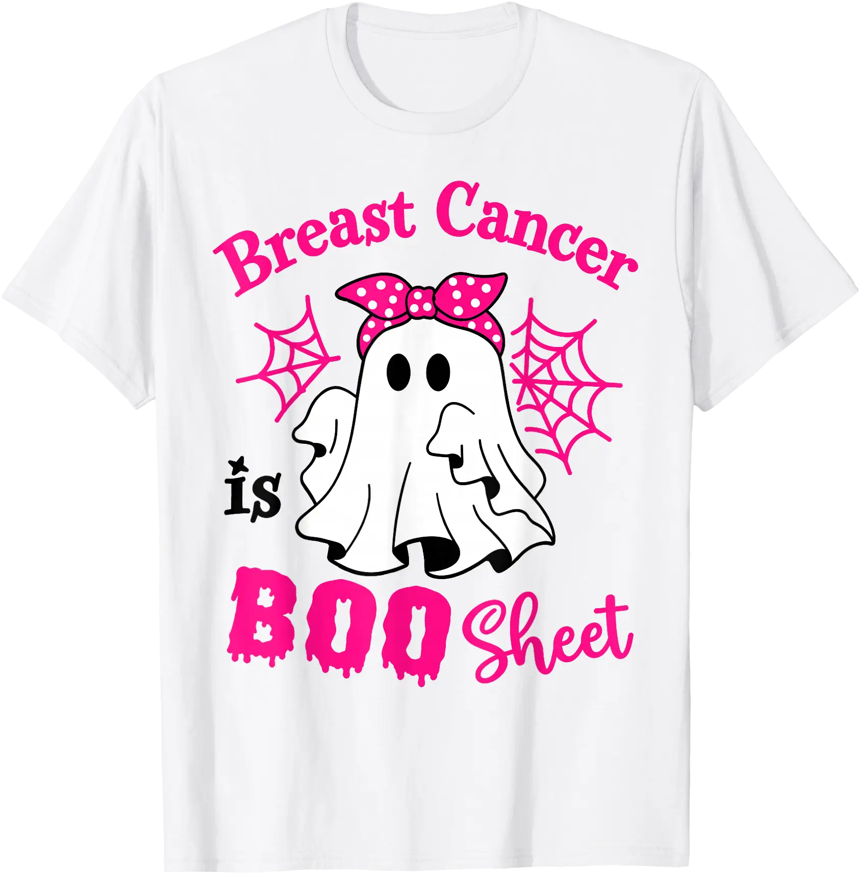 Breast Cancer is Boo Sheet Halloween Breast Cancer Pink T-Shirt ...