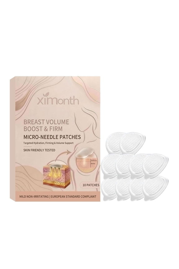 Breast Firming Micro Needle Patches Volume Boost Lift Hydrating 10 Pack Overnight Skincare