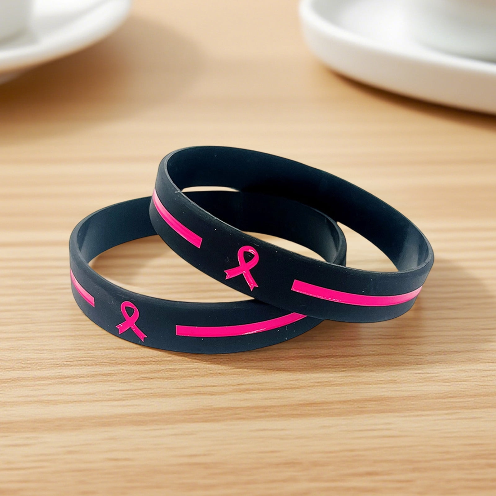 Breast Illness Awareness Silicone Bracelet | Pink Ribbon Motivational ...