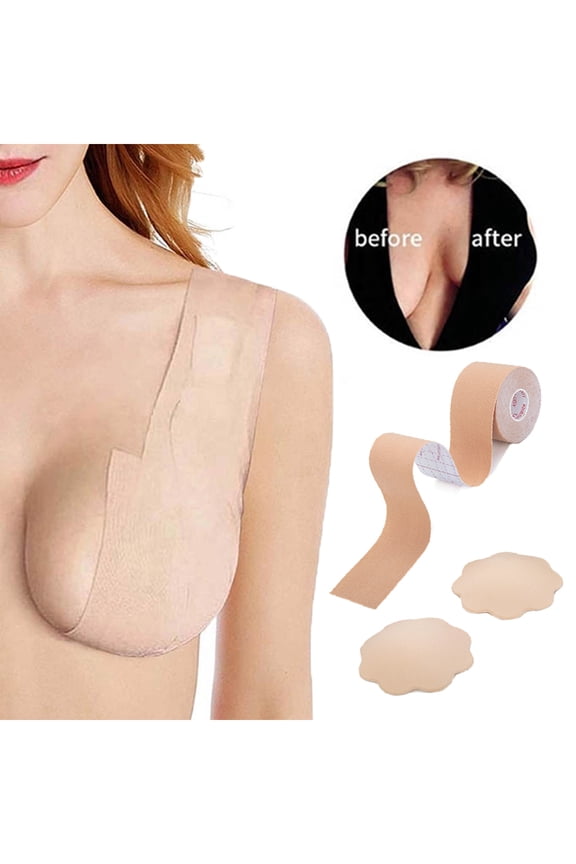 Breast Lift Tape Body Tape for Breast Lift Reusable Adhesive Bra 5 meters