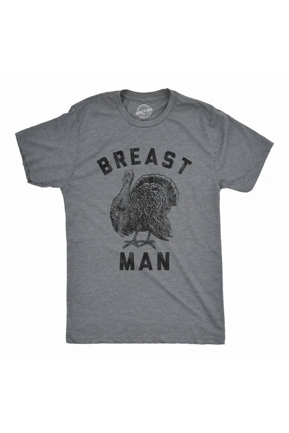 Breast Man Thanksgiving Turkey Dinner Graphic T-Shirt