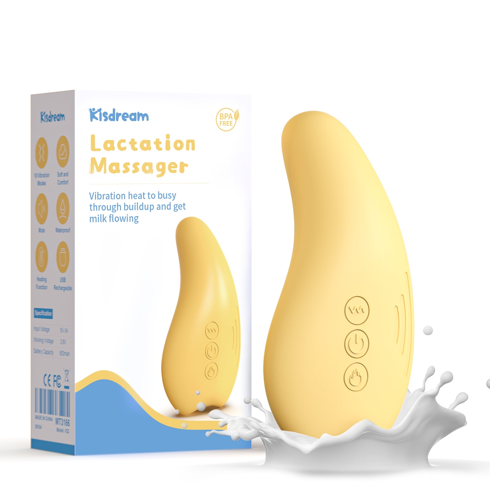 Breast Massager Warming Lactation Compress Breastfeeding Mastiti