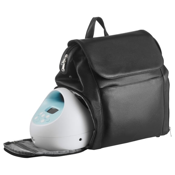 Breast Pump Backpack, Breast Feeding Bag with Ice Pack, Compatible with Spectra S1 & S2, Portable Pump Carrying Case for Pump & Breastmilk Storage, Work, Travel, Daycare and Family Use, Black