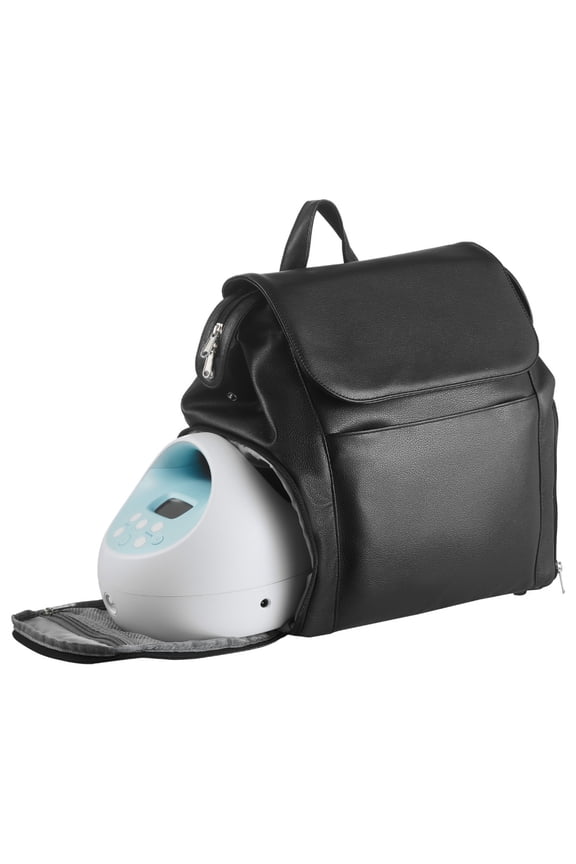 Breast Pump Backpack, Breast Feeding Bag with Ice Pack, Compatible with Spectra S1 & S2, Portable Pump Carrying Case for Pump & Breastmilk Storage, Work, Travel, Daycare and Family Use, Black
