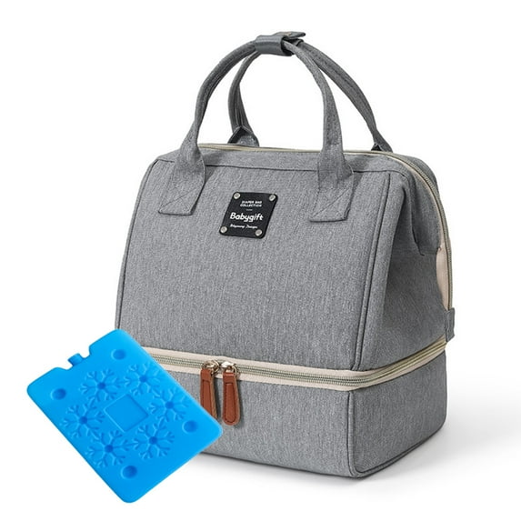 Breast Pump Backpack - Insulation Lunch Bag Diaper Bag Portable Mommy Bag with Double Layer for Women Women