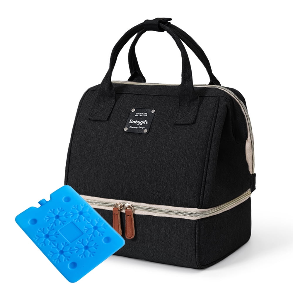 Breast Pump Backpack - Insulation Lunch Bag Diaper Bag Portable Mommy Bag with Double Layer for Women Women