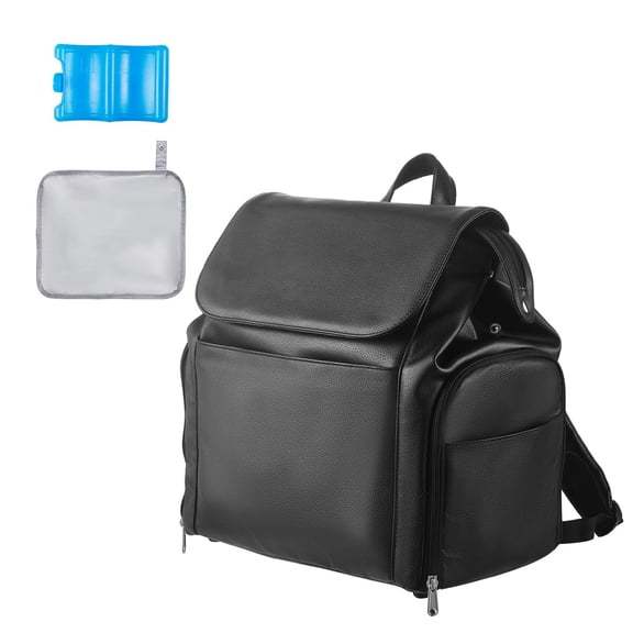 Breast Pump Backpack with Ice Pack Compatible with S1 S2 Portable Pumping Accessories Storage Bag for Work Travel Family Use Black