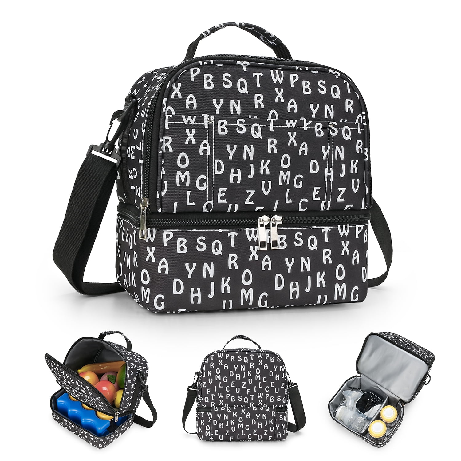 Breast Pump Bag Cooler Compartment for Breast Pump - Cooler and Moistureproof Bag Double Layer for Mother Breast Milk Pump Lunch Bag Outdoor Working