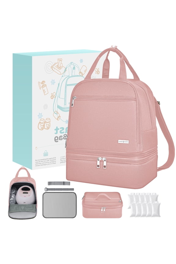 Breast Pump Bag, Spectra Pump Backpack, Compatible with Spectra S1, S2, Pink