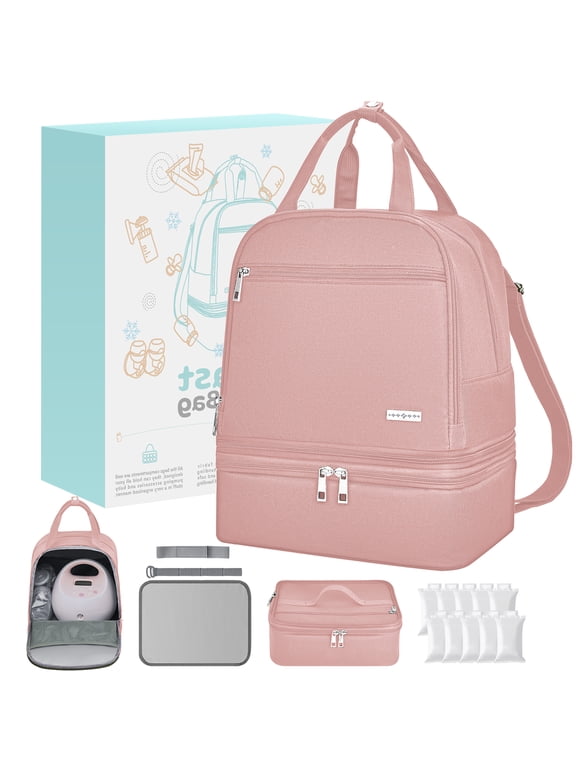 Breast Pump Bag, Spectra Pump Backpack, Compatible with Spectra S1, S2, Pink