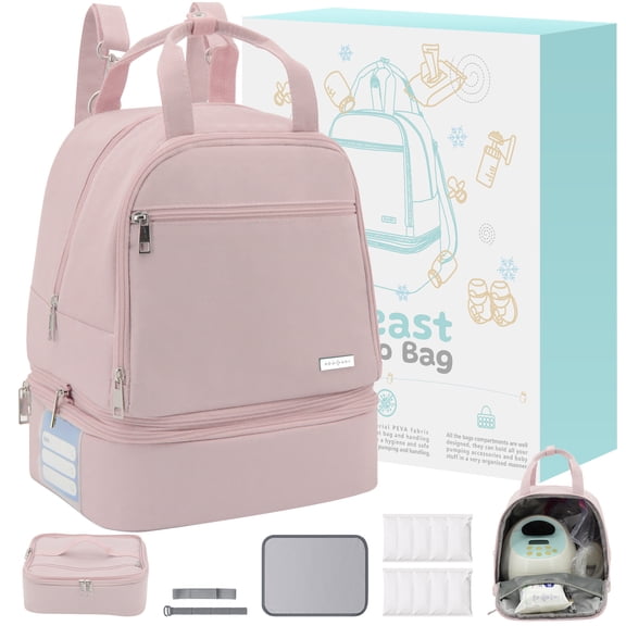 Breast Pump Bag, Spectra Pump Backpack, Compatible with Spectra S1, S2, Pink