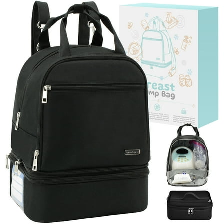 Breast Pump Bag, Spectra Pump Backpack with Pockets for Working Mom, Compatible with Spectra S1, S2, Black