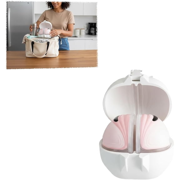 Breast Pump Holder for Mommed S21 - Portable Free Storage Solution, Prevents Leaks, Compact Design for On-The-Go Moms, Easy Clean Lightweight