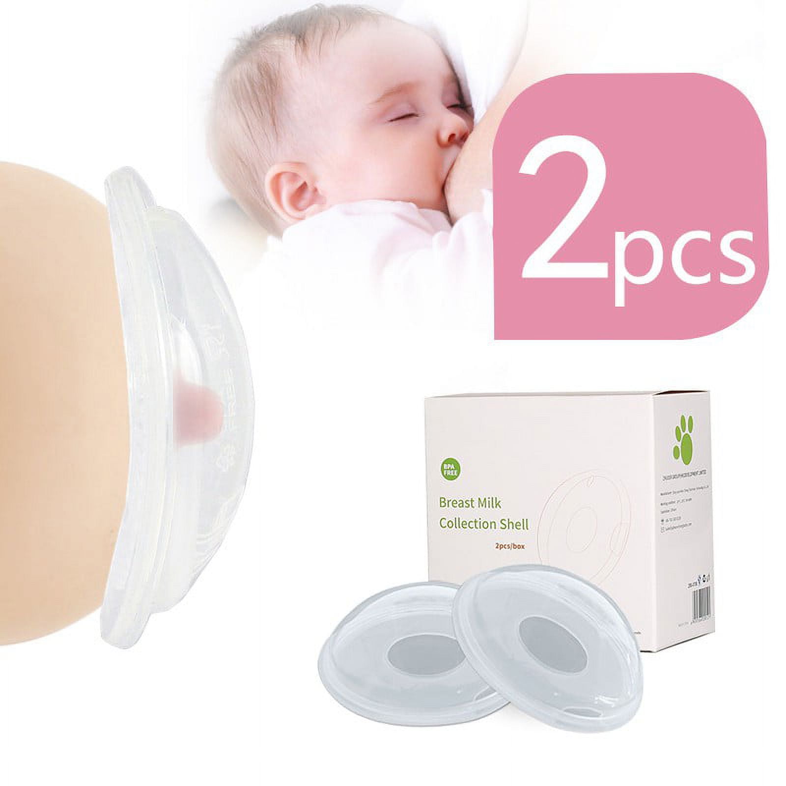 Lictin Milk Collector Catcher for Breastmilk - Breast Shells & Milk Catcher  for Breastfeeding Relief (2 in 1), Protect Sore Nipples for Breastfeeding