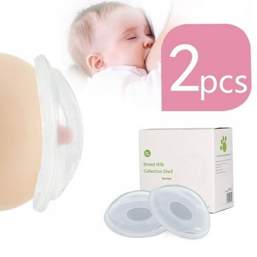 Breast Shells, Nursing Cups, Milk Saver, Protect Sore Nipples for Breastfeeding, Collect Breastmilk Leaks for Nursing Moms, Soft and Flexible , Reusable, 2-Pack