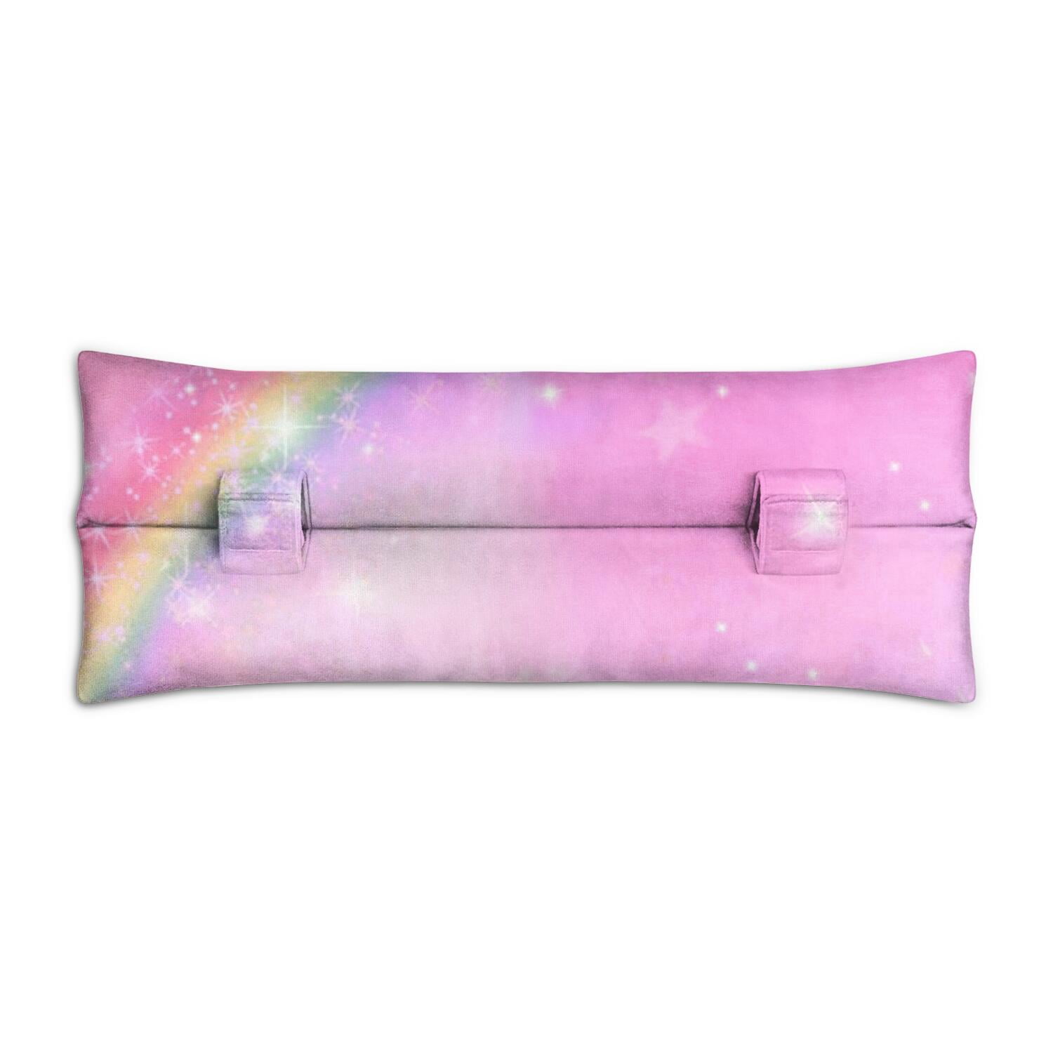 Breast Surgery Recovery Cushion - Rainbow Gradient Pattern - Soft Seat Belt Pillow for Women After Surgery