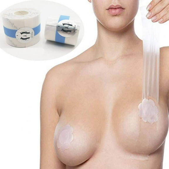 Breast Tape, Clear Breast Lift Tape for A-DD Cup Large Breast, Invisible and Breathable Push Up Tape, Transparent& Sweatproof Body Tape for Breast Lift