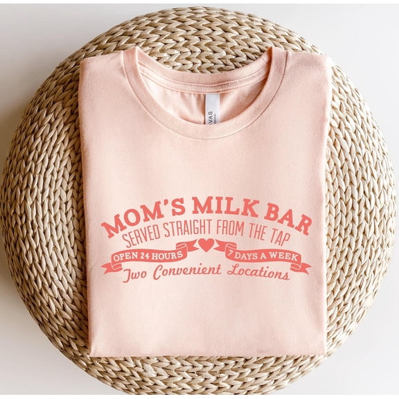 Breastfeeding Mama Shirt, Mom'S Milk Bar T-Shirt, Nursing Tee, Retro Style Mommy Shirt, For New Mama TSHIRT All Size S-5XL