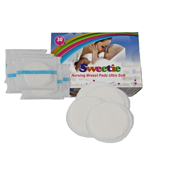 Breastfeeding Pads Disposable Nursing Breast Pads for baby feeding 60 Count Ultra Soft (2 Pack of 30 Count)