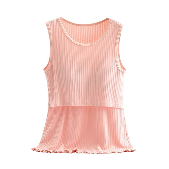 Breastfeeding Tank Top - Pregnancy Nursing Camisole, Modal Layering Base for Moms | Yubnlvae | Breastfeeding Vest Pregnant Women's Suspender Pregnancy Specific (Pink | M)