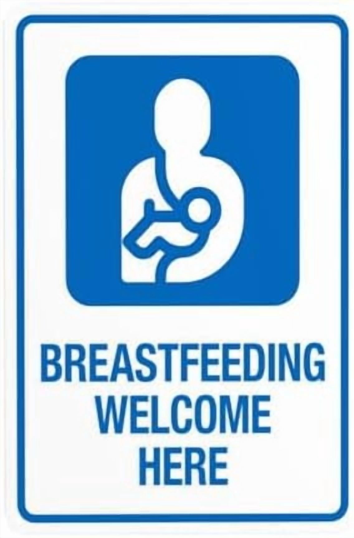 Breastfeeding Welcome Here With Graphic Warning Sign, Room Security ...